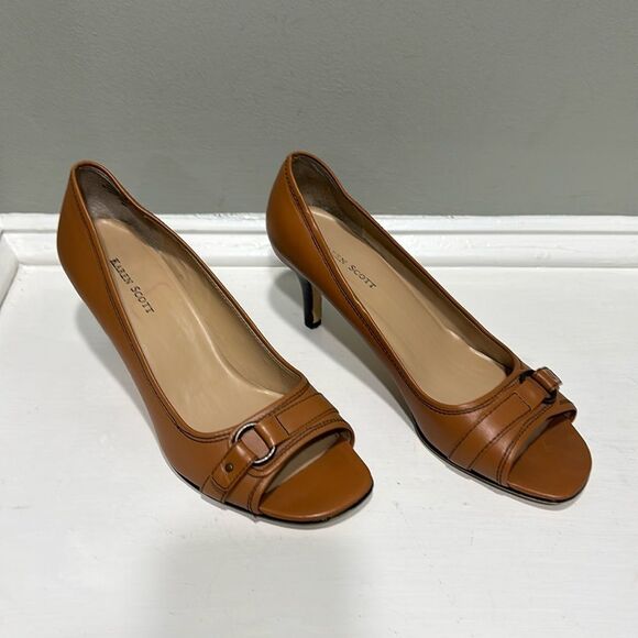 Karen Scott Open Toe Brown Women’s Mid-Heel Dress Shoe -size 9 - Picture 2 of 6